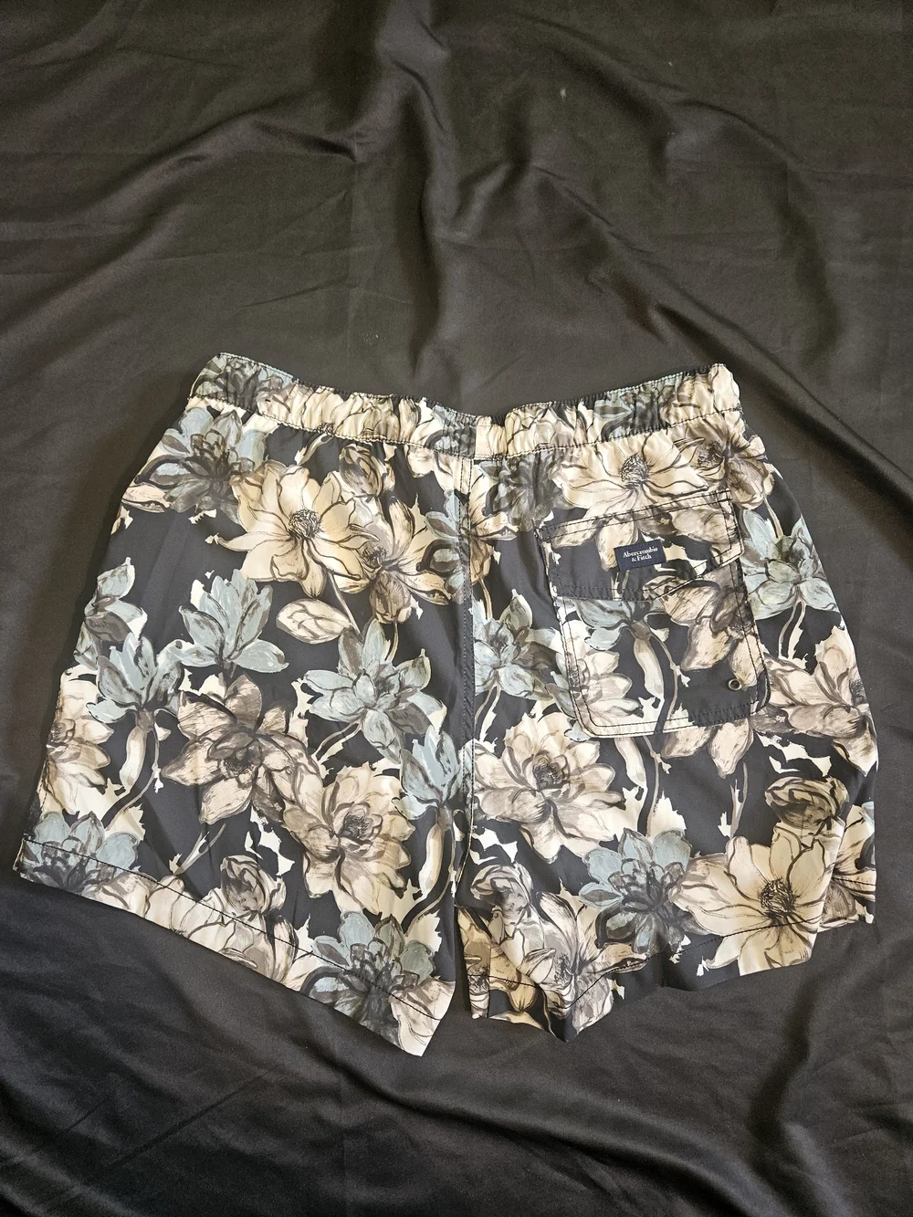 Abercrombie & Fitch Black Floral Swim Trunks - Picture 3 of 4